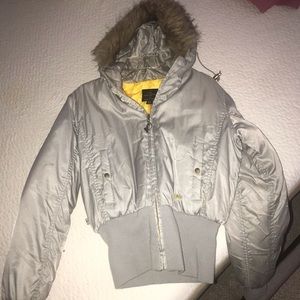 Baby phat puff jacket gray